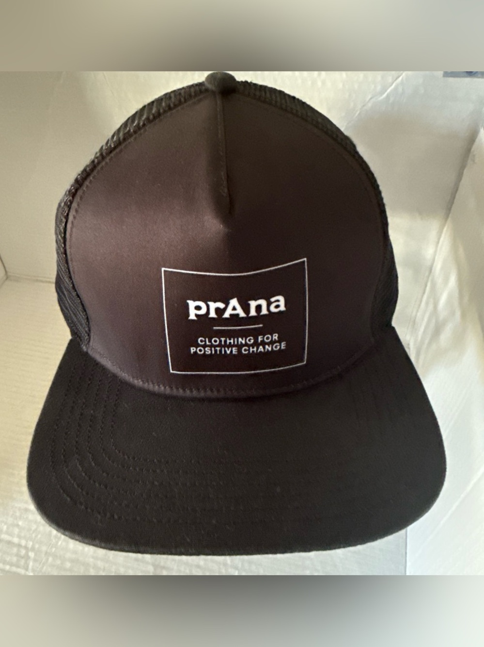prAna Unisex La Viva Trucker Black Adjustable Cap One Size